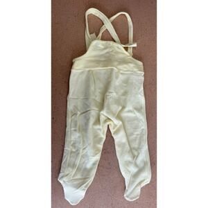 Vintage Yellow Baby Overall 1 Year Nylon Footed Anti-Slip Snaps